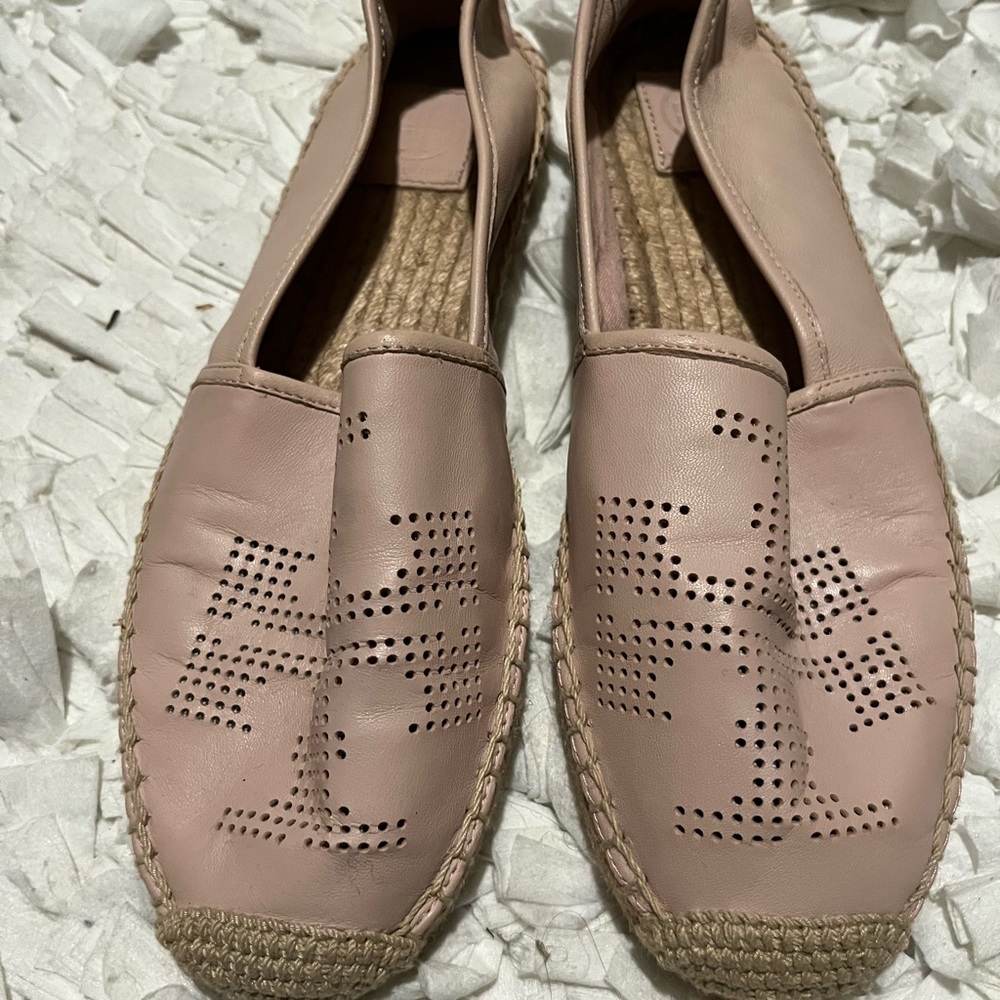 tory burch pale pink espadrilles  well cared for